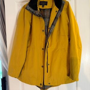 Pendleton Mustard Rain Jacket with Plaid Accent